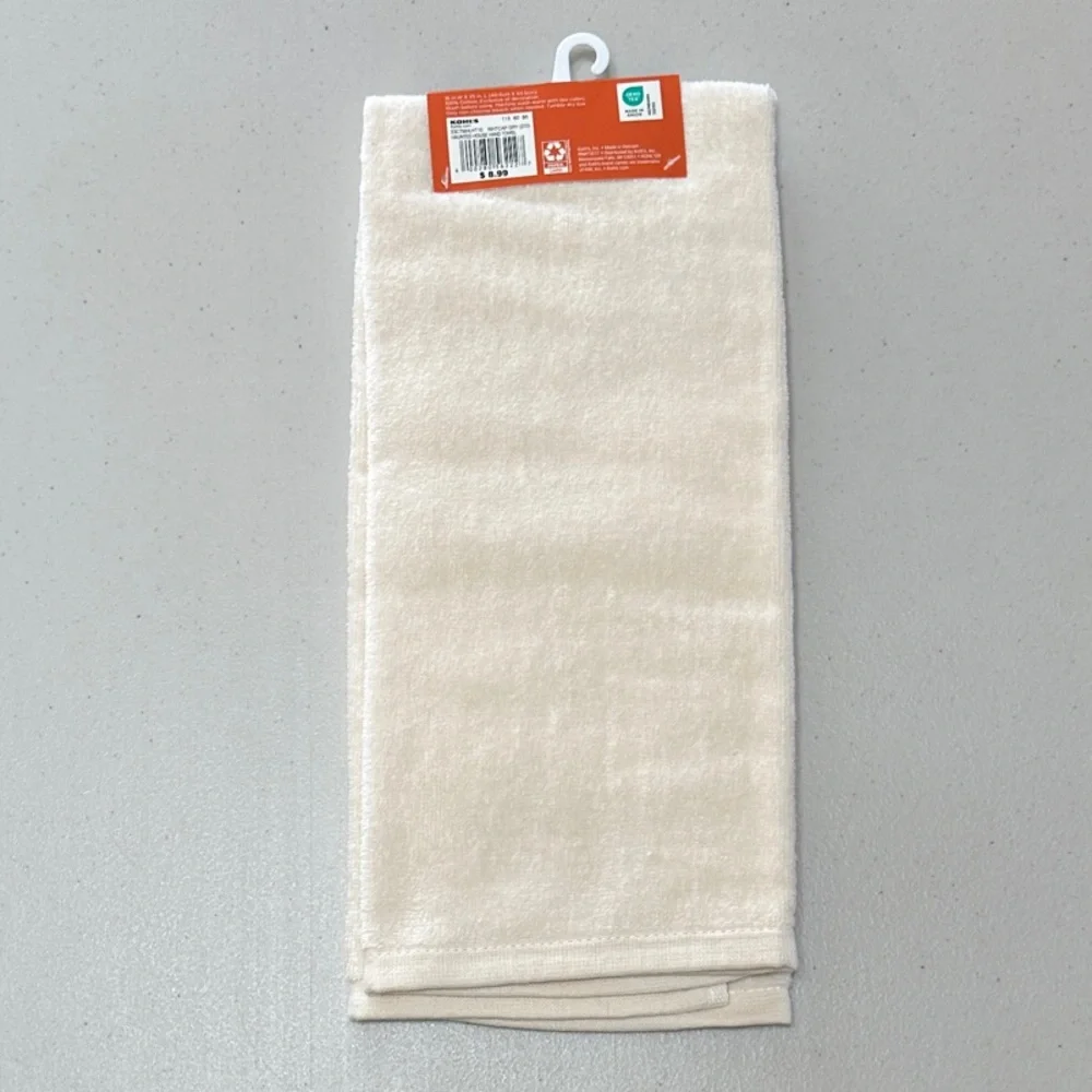 Embroidered Halloween Hand Towel - Cream